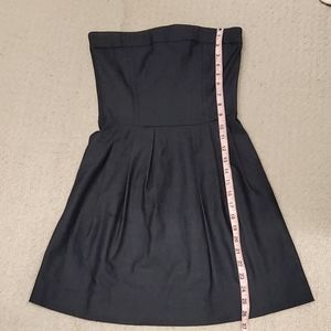 Zara denim tube dress with corset style back.